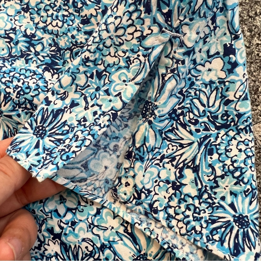 Lilly Pulitzer Hollie Tunic Top- Blue and White XS - Picture 8 of 11